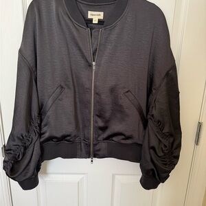 Open Edit Black Bomber Jacket